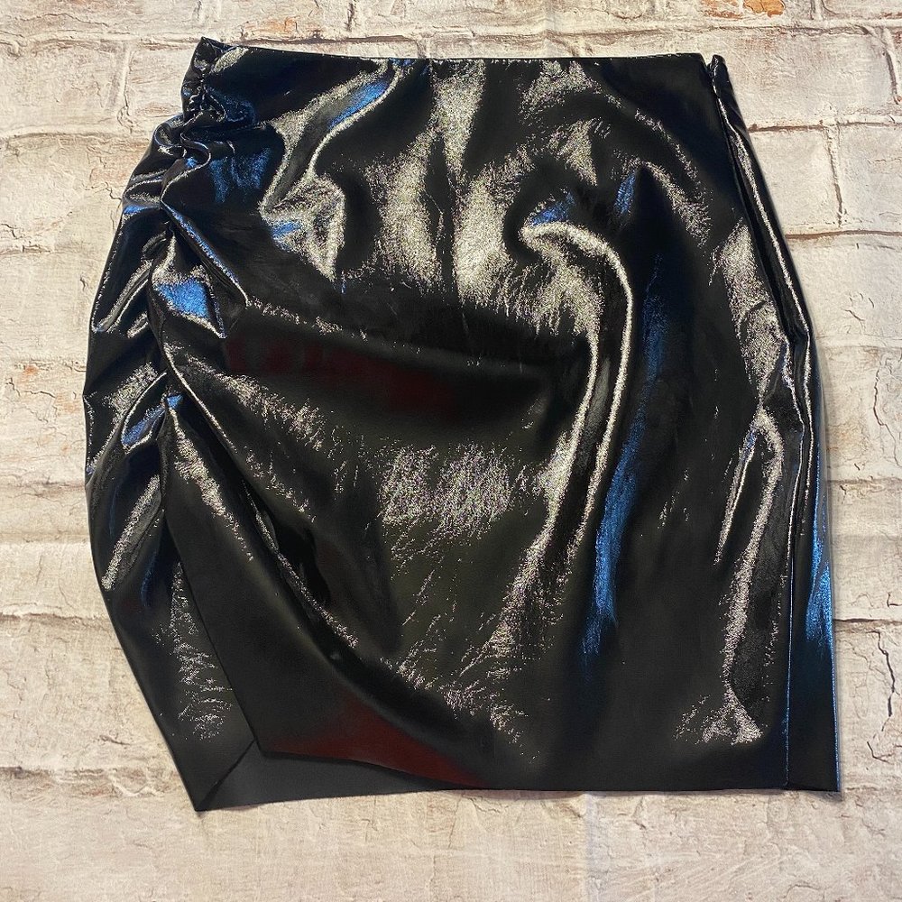 Express X Karla Faux Leather Black Skirt
